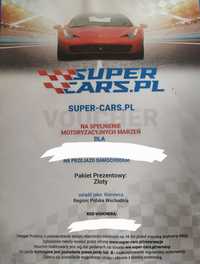 Voucher super-cars.pl. Złoty pakiet.