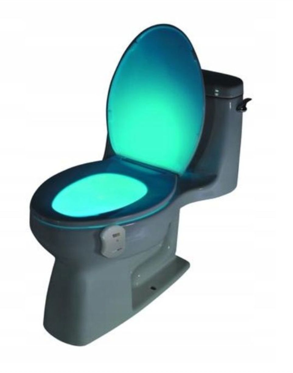 2x Podświetlenie WC Lampka Nocna LED Czujnik Ruchu Wodoodporna 8 kolor