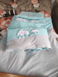 Kołdra i poduszka pościel do łóżeczka dla chłopca