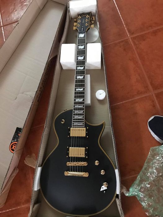 Guitarra ESP LTD EC-1000VBDR Duncan Vintage Black – Como Nova