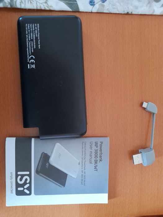 Powerbank ISY 3800-BK 8000maH na wąską wtyczkę