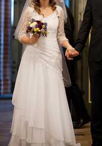 Suknia ślubna Elizabeth Passion 34 36 S muślinowa zwiewna romantyczna