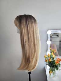 Piękna blond peruka ombre sombre ciemniejszy odrost premium