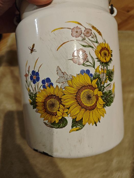 Stara Kanka do mleka PRL Vintage Rustykalny retro wystrój