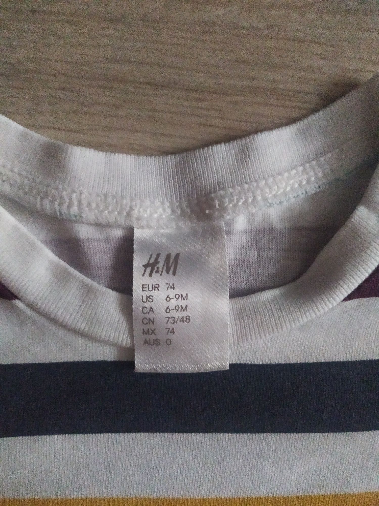 Bluzka bluzeczka koszulka 2 szt. H&M 74 cm