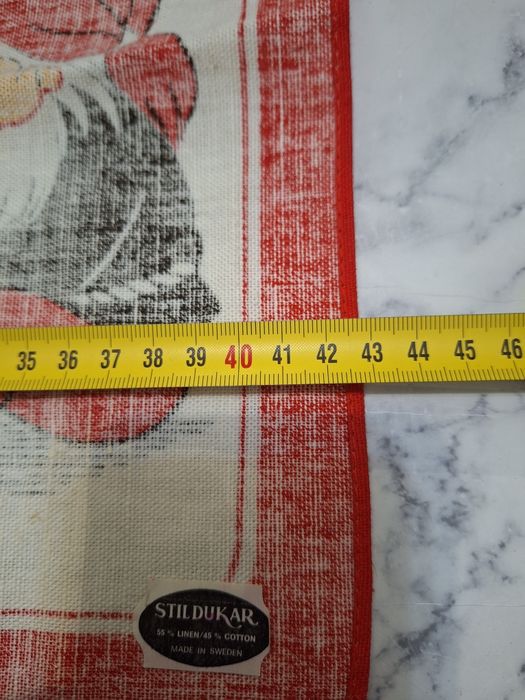 Lniano-bawełniana serwetka świąteczna bożonarodzeniowa