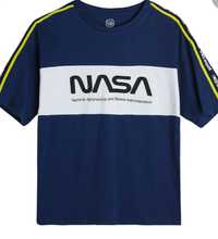 T-shirt bluzka chłopięca granatowo biała NASA nowa