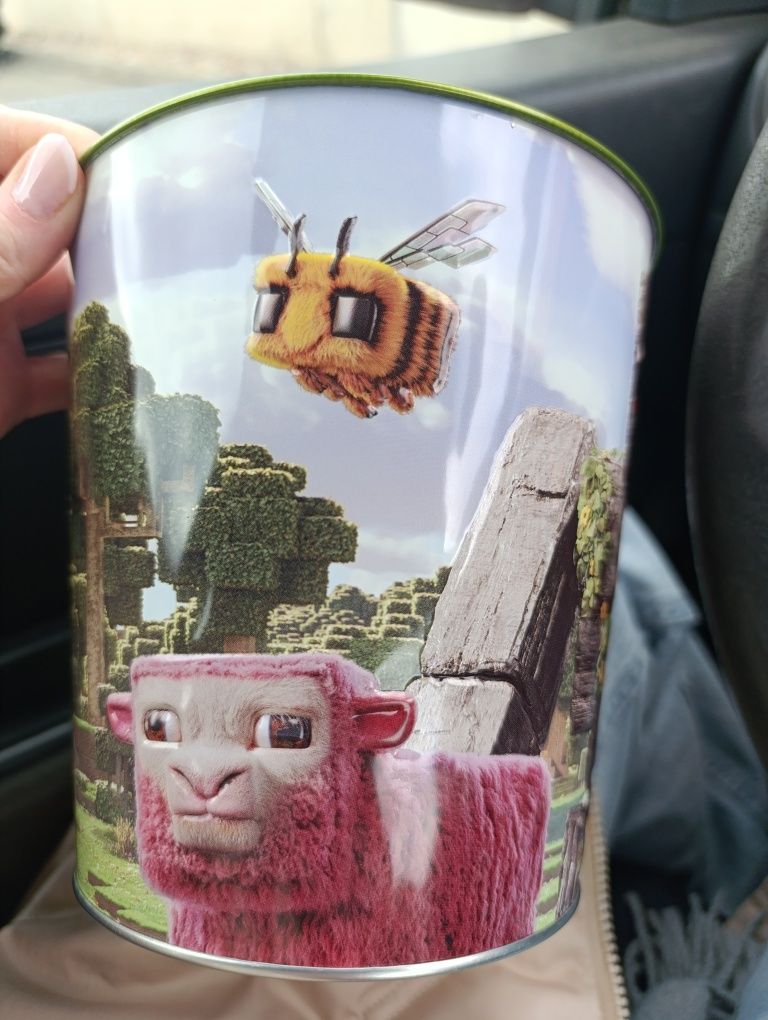 Minecraft Wiadro wiaderko kubek pojemnik na popcorn wersja kinowa