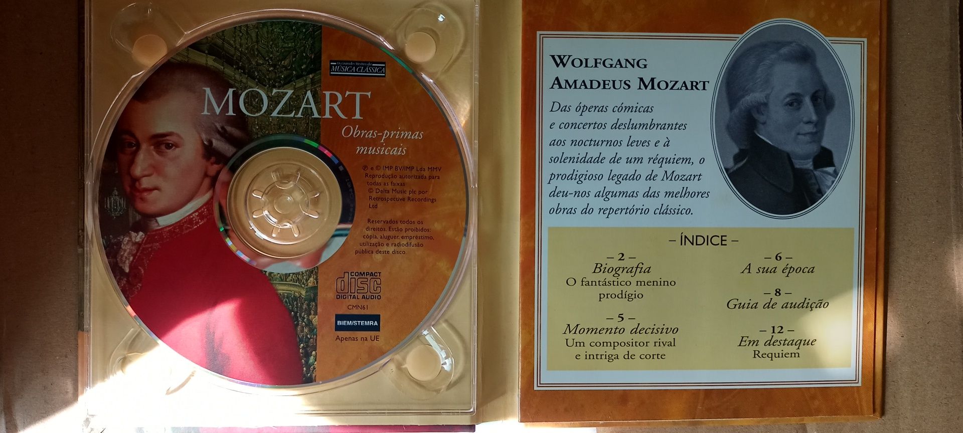 Livro com CD de Mozart