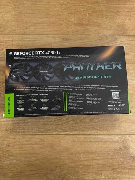 Нова відеокарта Gainward GeForce RTX 4060 Ti Panther 16GB