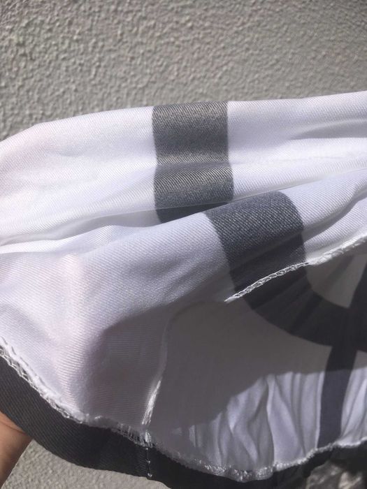 Vestido em Xadrez Branco e Preto