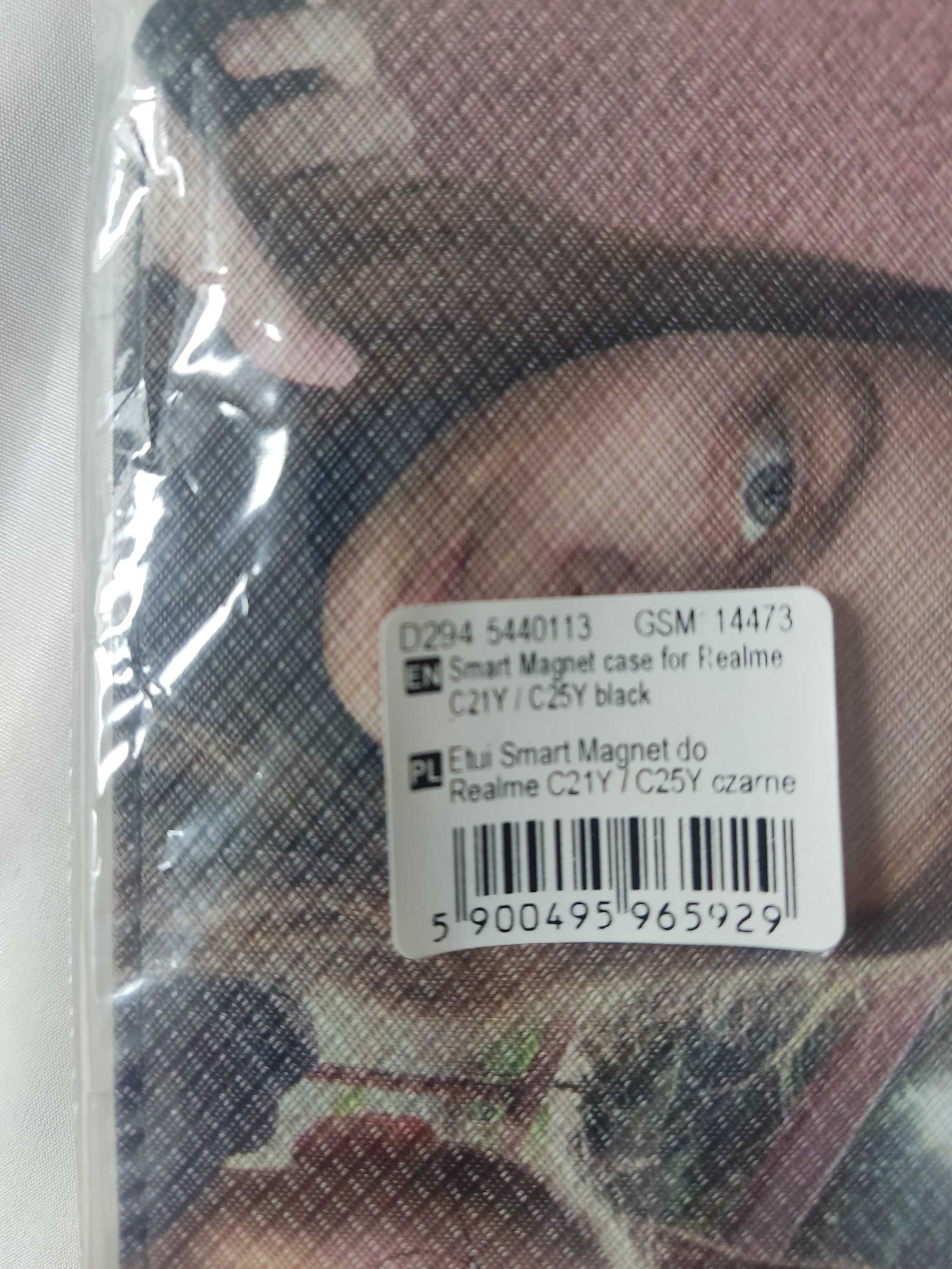 Etui (otwierana klapka jak książka) do Realme C21Y/C25Y czarne NOWE