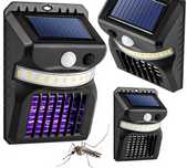 Lampa solarna ogrodowa led + uv owadobójcza na komary kinkiet