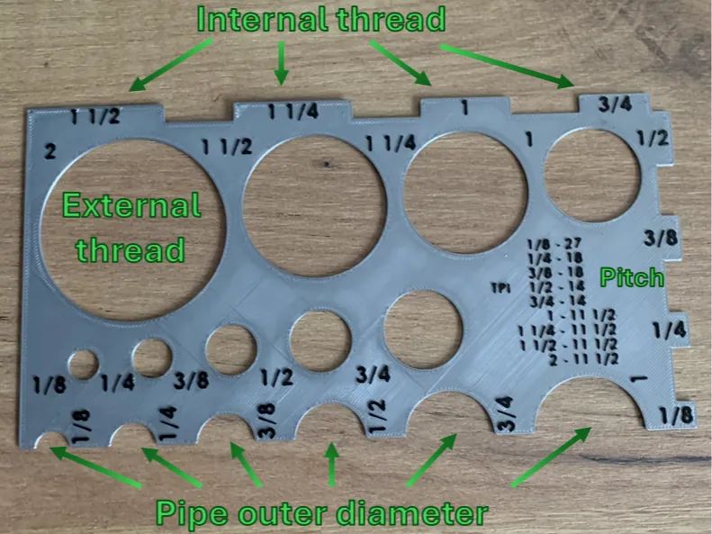 Medidor de Rosca NPT para Tubagens