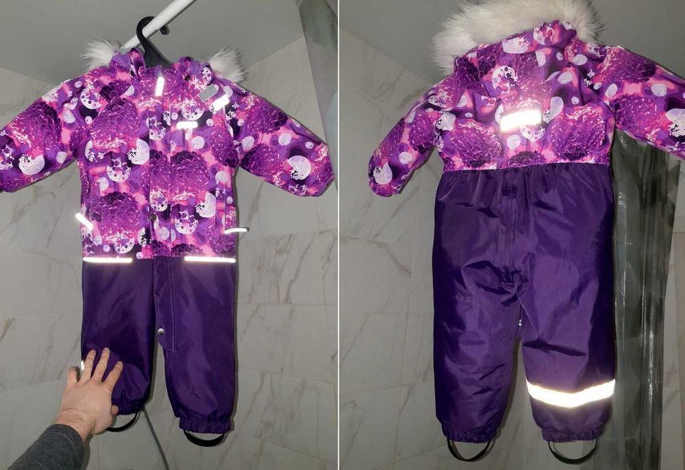 Теплий зимовий комбінезон на дівчинку Lenne р. 80 +6  (ідеальний стан)