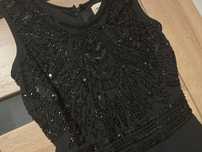 Sukienka Lace&beads czarna cekiny XS sylwester bal impreza