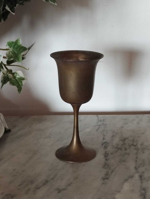 Cálice Antigo Metal Dourado