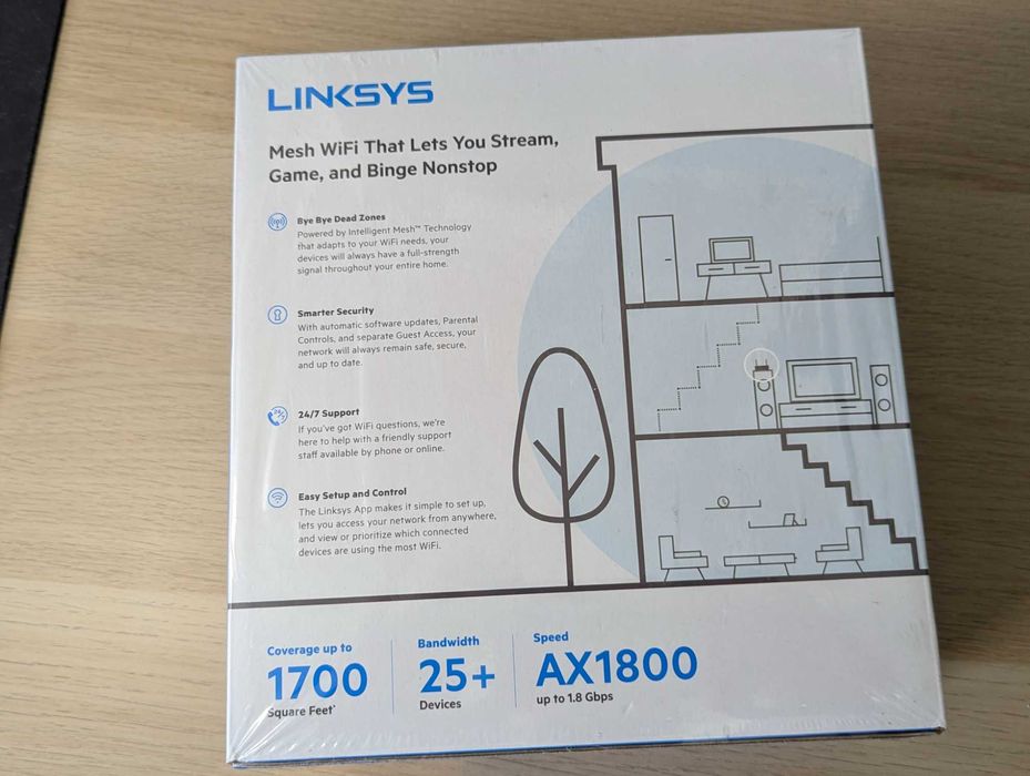Новый Mesh роутер Linksys MR7350 AX1800 WiFi6  гарантия USA