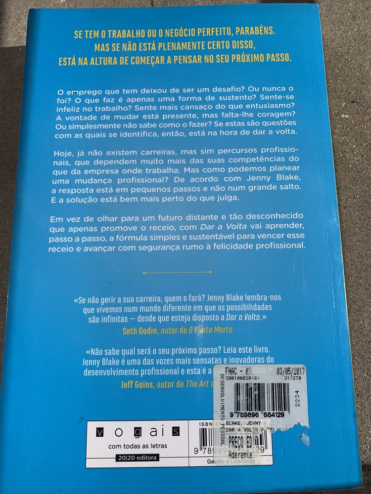 Livro Dar a Volta: A Felicidade Profissional tem uma Fórmula 1ª Edição