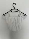 Bialy top gorsetowy Bershka