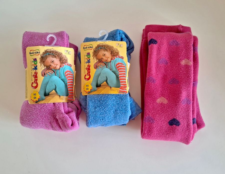 Набір утеплені махрові термо колготи Конте Conte SofTiki 92/98