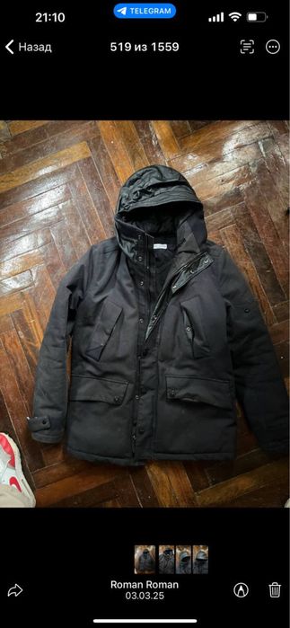 Зимняя куртка парка Stone Island оригинал винтаж 2007 года размер M