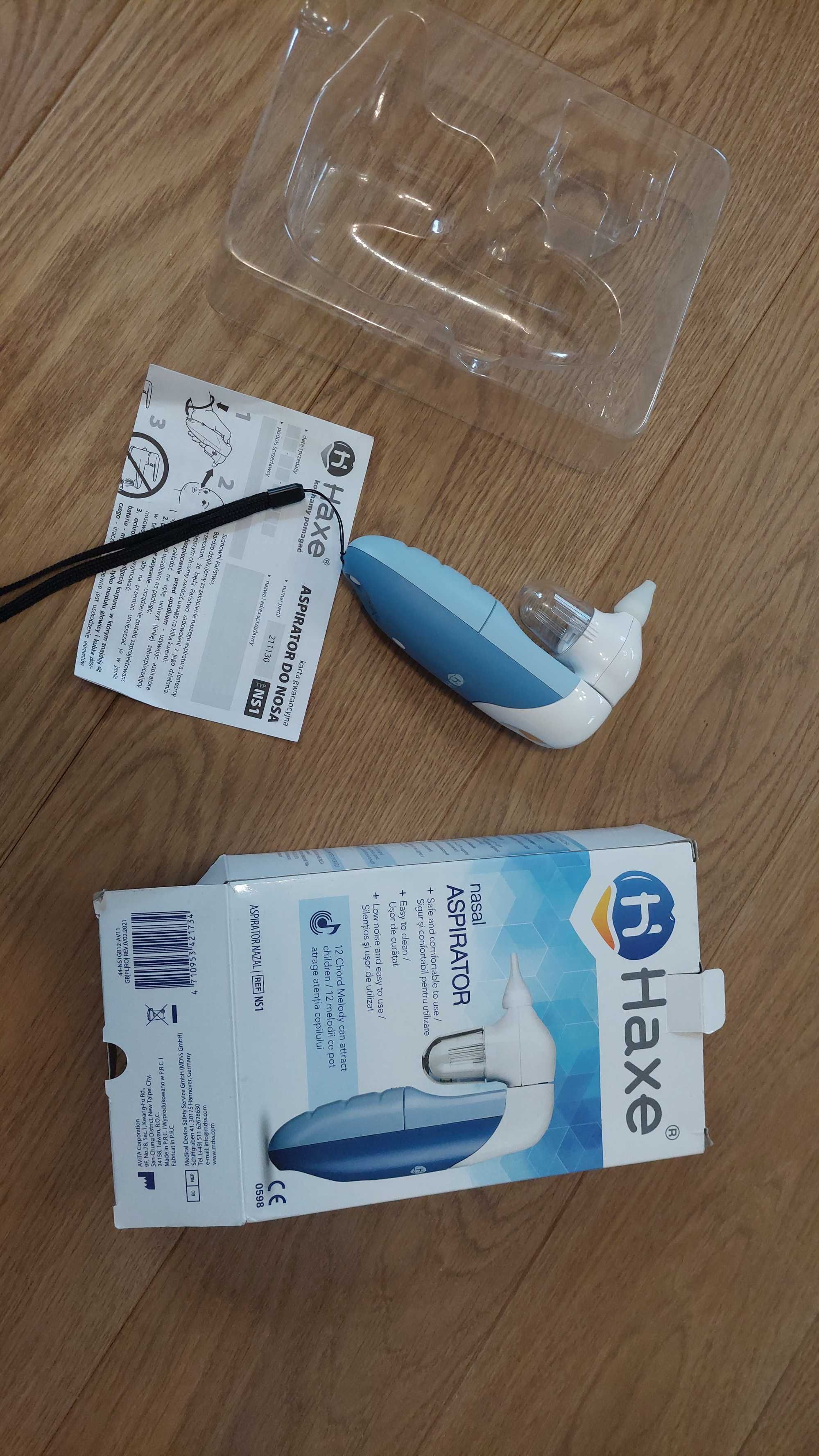 Aspirator do nosa katarek Haxe NS1 dla dziecka.