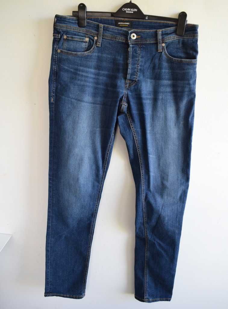 Jack & Jones jjglen spodnie Slim rurki w34 l34 xl jeansowe
