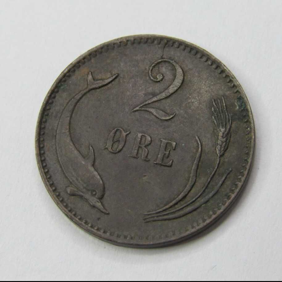Moeda rara de 32 minérios da Dinamarca de 1887
