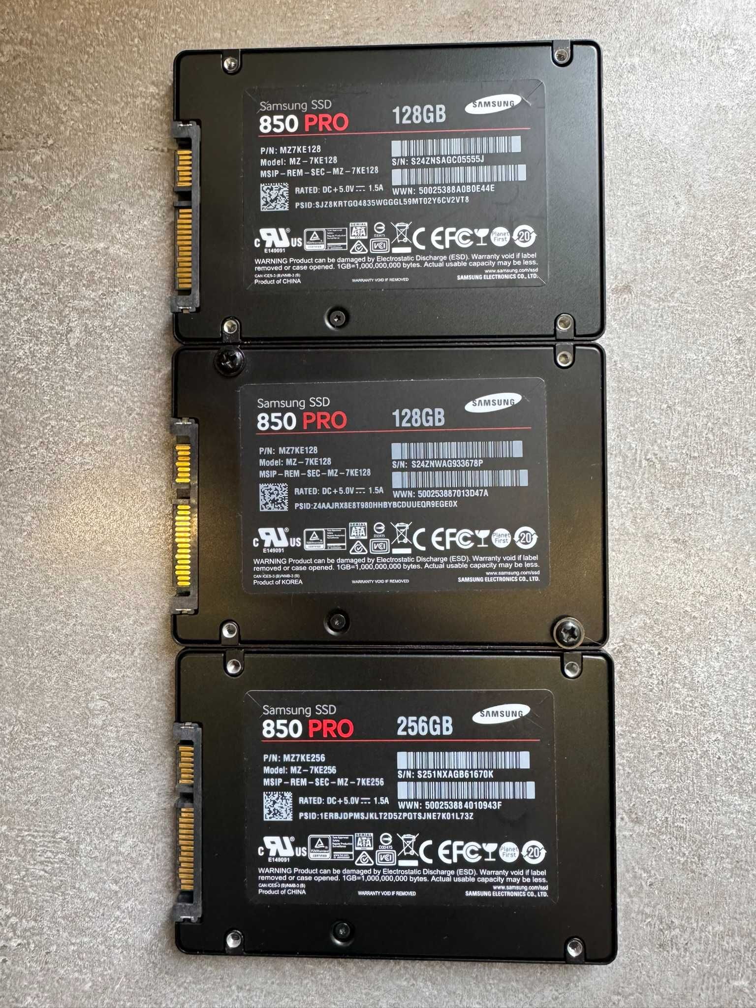 SSD диск накопичувач Samsung 850 PRO 128Gb та 256GB MLC