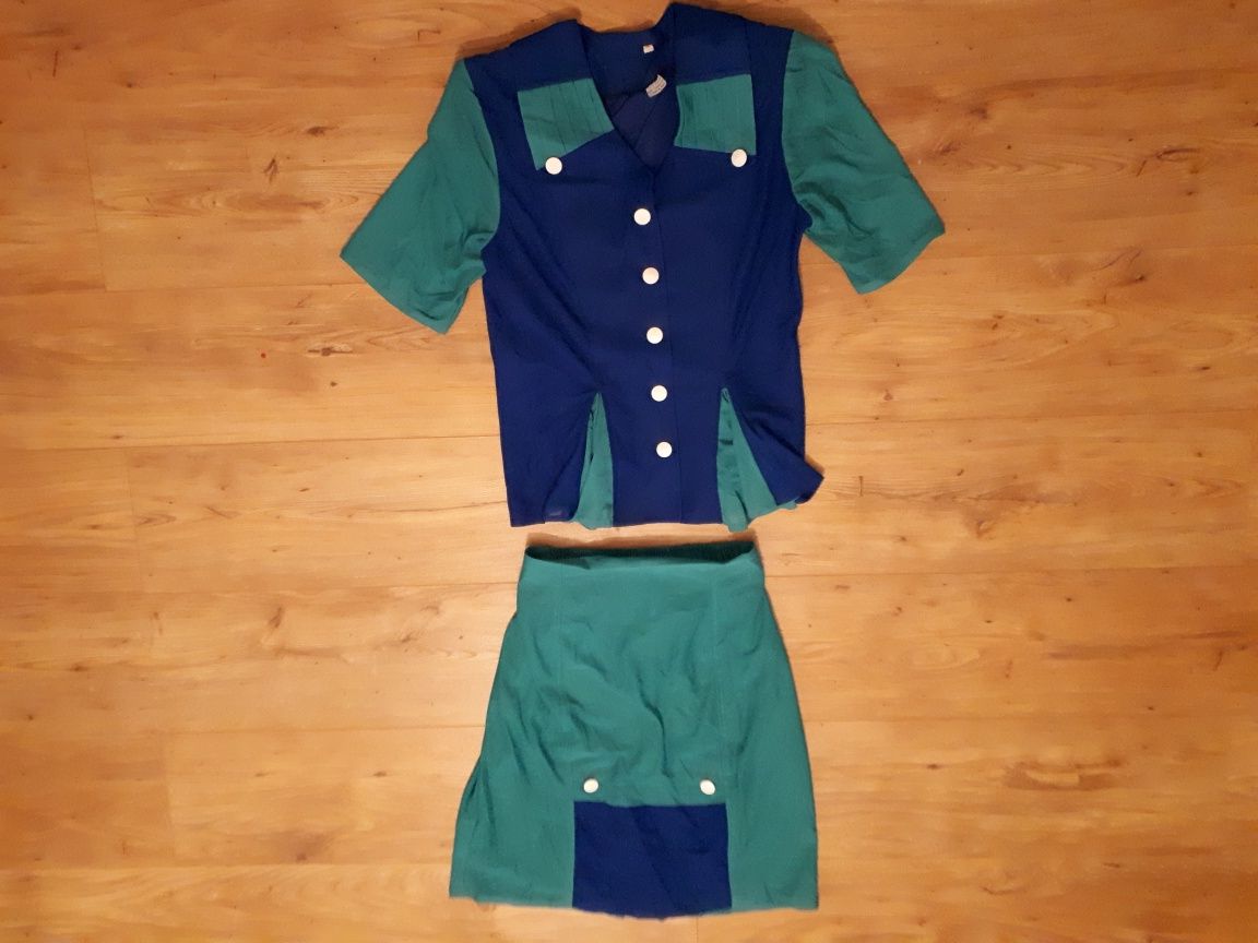 Strój sprzątaczka kostium uniform mundurek przebranie stewardessa M L