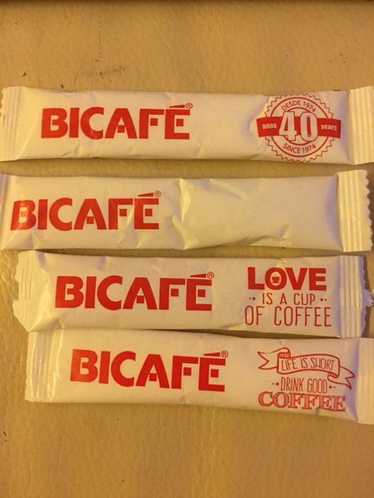 Pacotes de açúcar da Bicafé