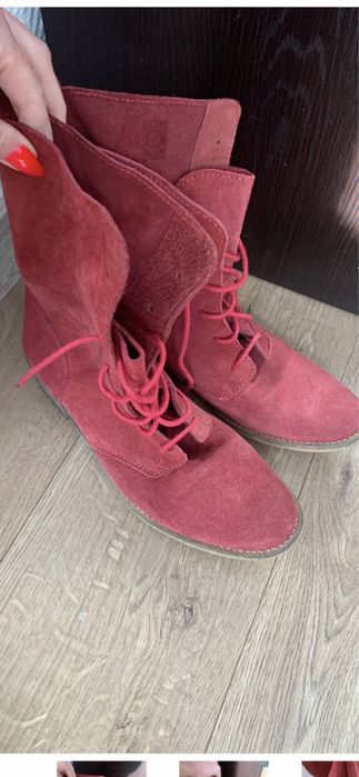 Sztyblety skóra zamsz rozm 41