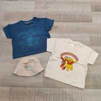 2x t-shirt + kapelusz 0-3m