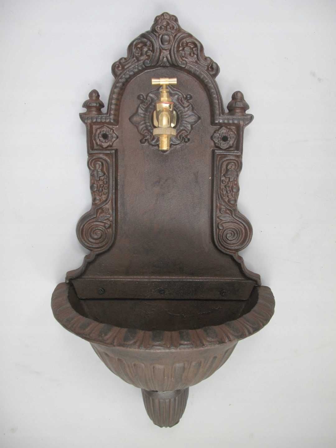 WYLEWKA - FONTANNA - ŻELIWO brąz KRAN wisząca 68cm