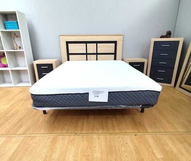 Conjunto de quarto completo com cama e colchão! Entrega gratuita.