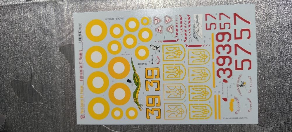 Декаль , наклейки для истребителя Су-27 УБ