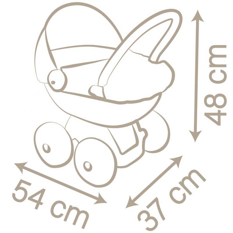 SMOBY Baby Nurse Wózek Głęboki dla lalki z plastikowym daszkiem