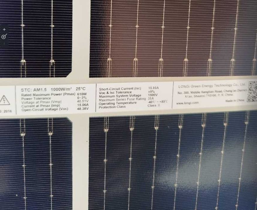 Сонячні панелі Longy LR8 -66HGD  610v