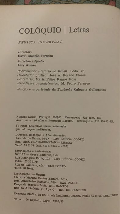 Colóquio Letras 97