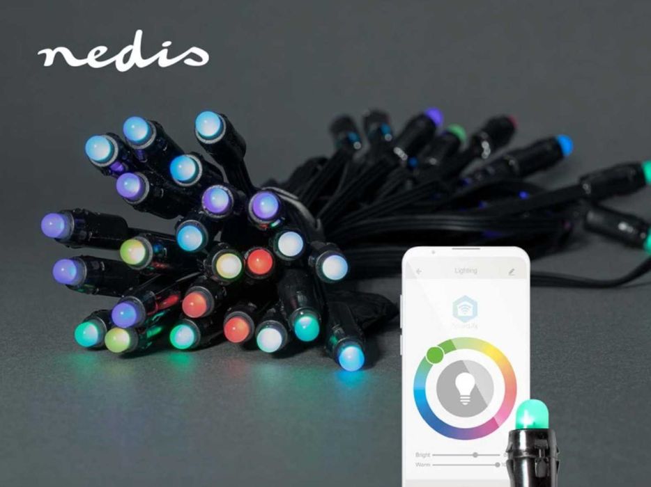 Fita de Luzes Nedis Wi-Fi – Full Colour RGB, 5m