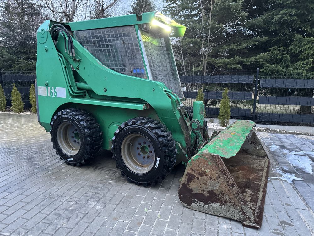 Bobcat Mini ładowarka JCB 165 i Robot z widłami 1,2 m i łyżką FAKTURA