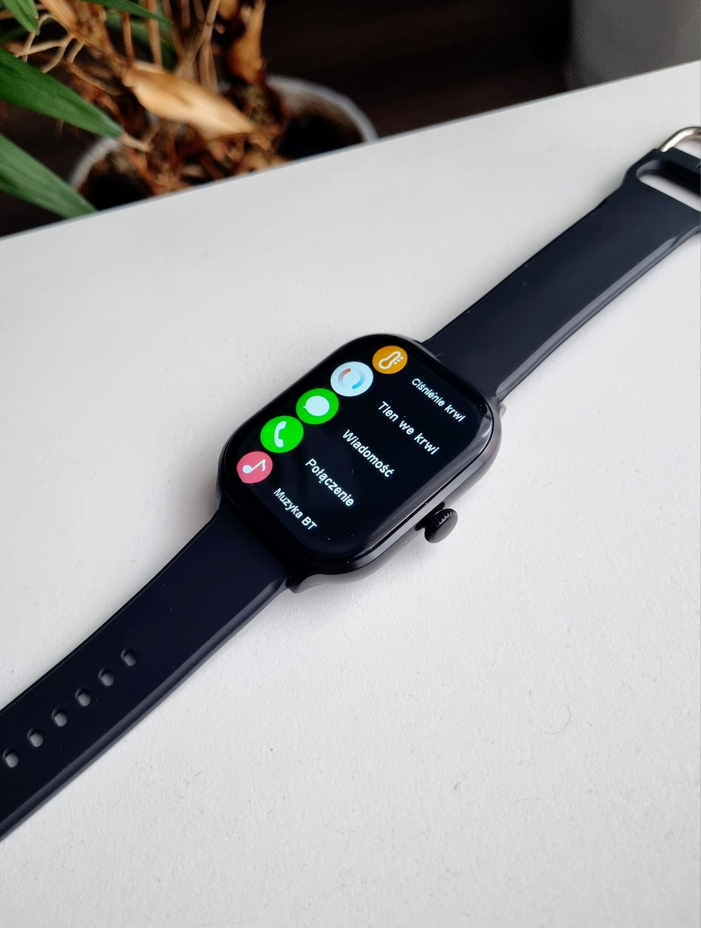 Smartwatch czarny z asystentem głosowy