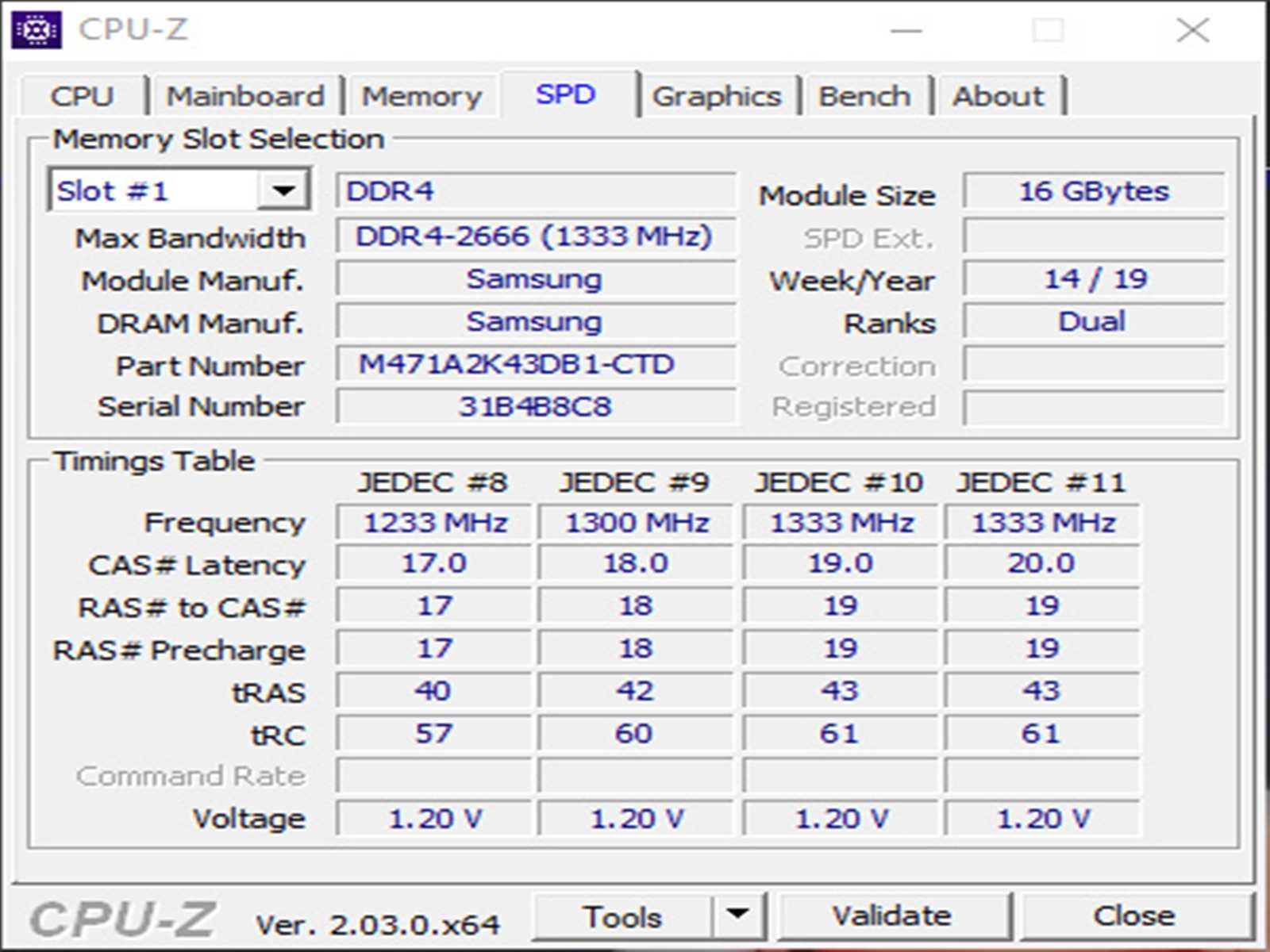 DDR4 32GB Samsung 2666v