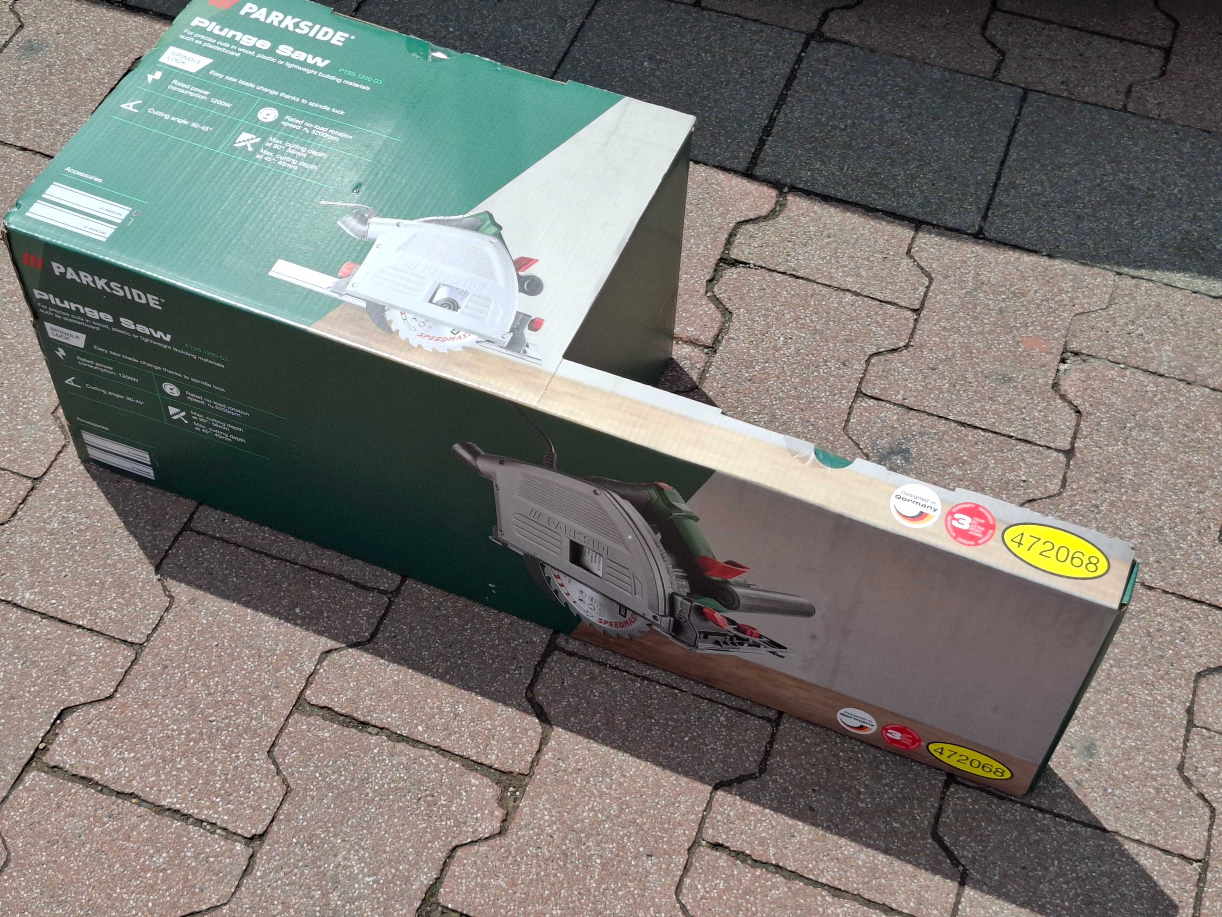 PARKSIDE Pilarko-zagłębiarka PTSS 1200 D3, 1200 W, z prowadnicą  Nowa