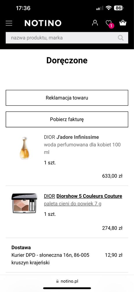 perfumy dior j'adore 100 ml woda perfumowana