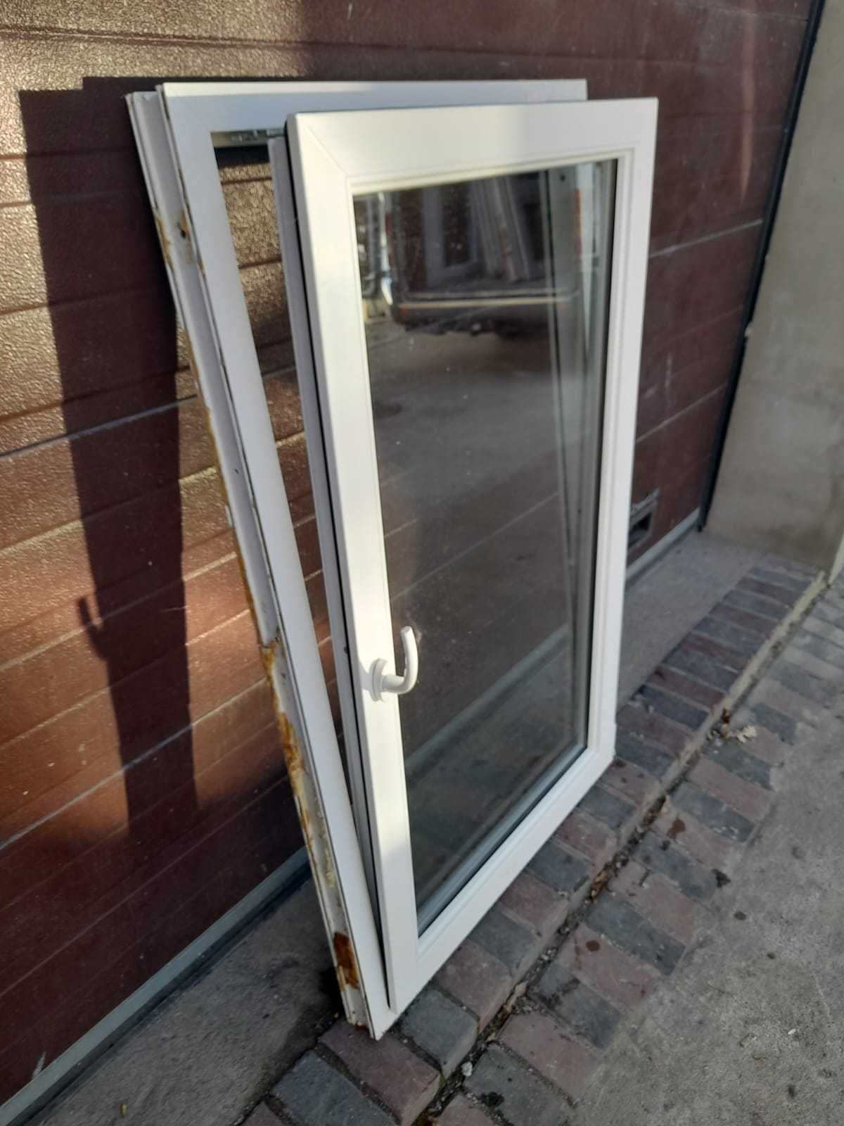 Okno 86x143 pcv plastikowe okna używane z demontażu DOWÓZ CAŁY KRAJ
