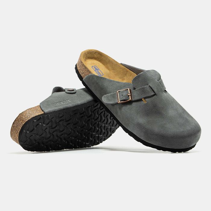 Клоги-сабо Birkenstock Boston Grey premium