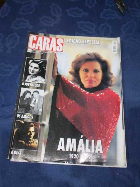 Revistas antigas e jornais  com Amália Rodrigues  funeral tv guia mais