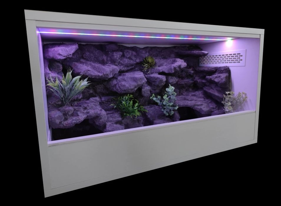 Terrarium dla gekona, agamy, węża, terrarium ze ścianką strukturalną